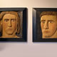  'Matthew and James' - Diptych. Private Commission, 2006 Oil on Sweet Chestnut.  45 x 40 cm