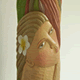 'Girl with Frangipane' 2009 Oil colour on Limewood Height 79cm