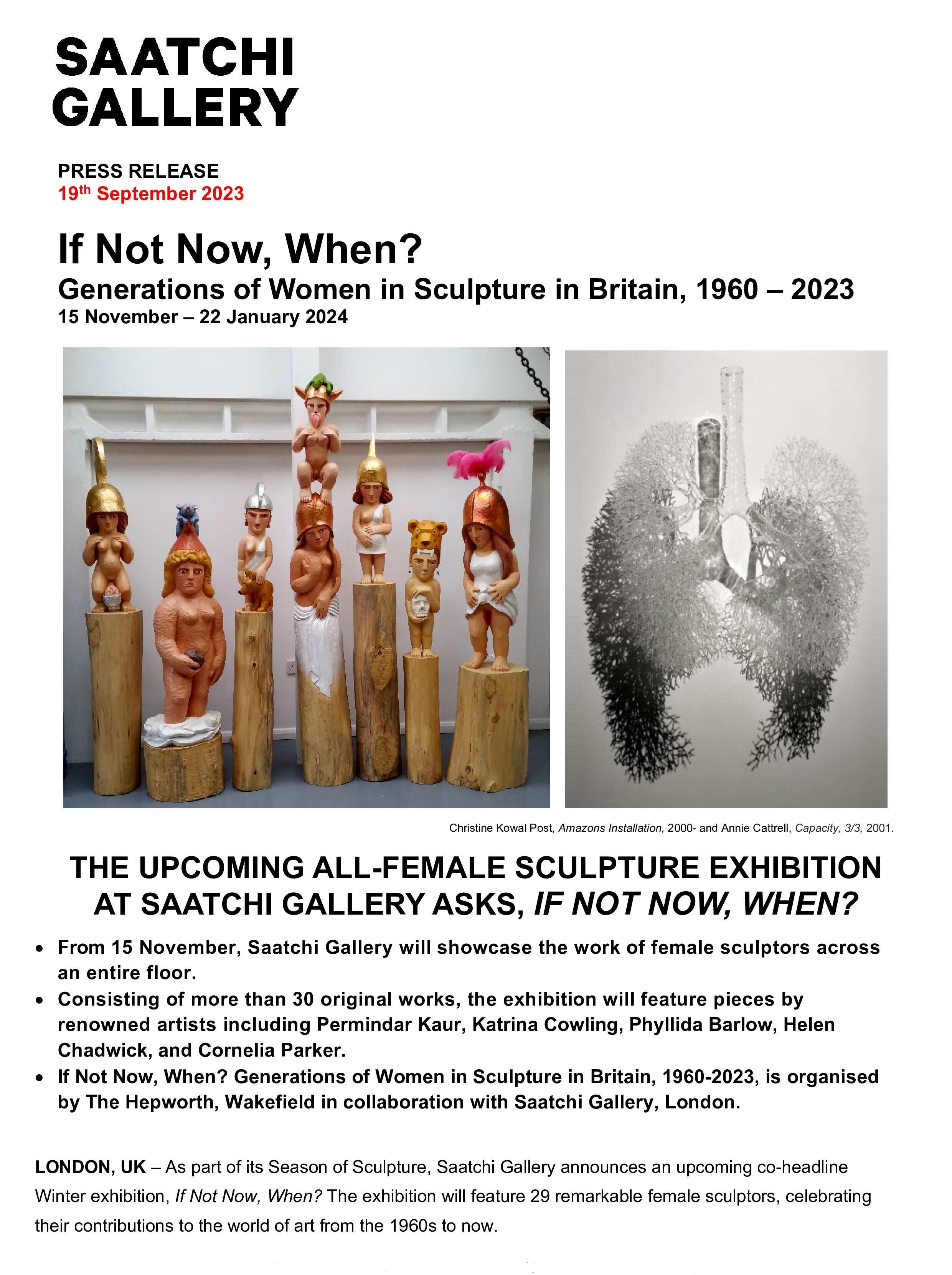 SAATCHI PRESS RELEASE