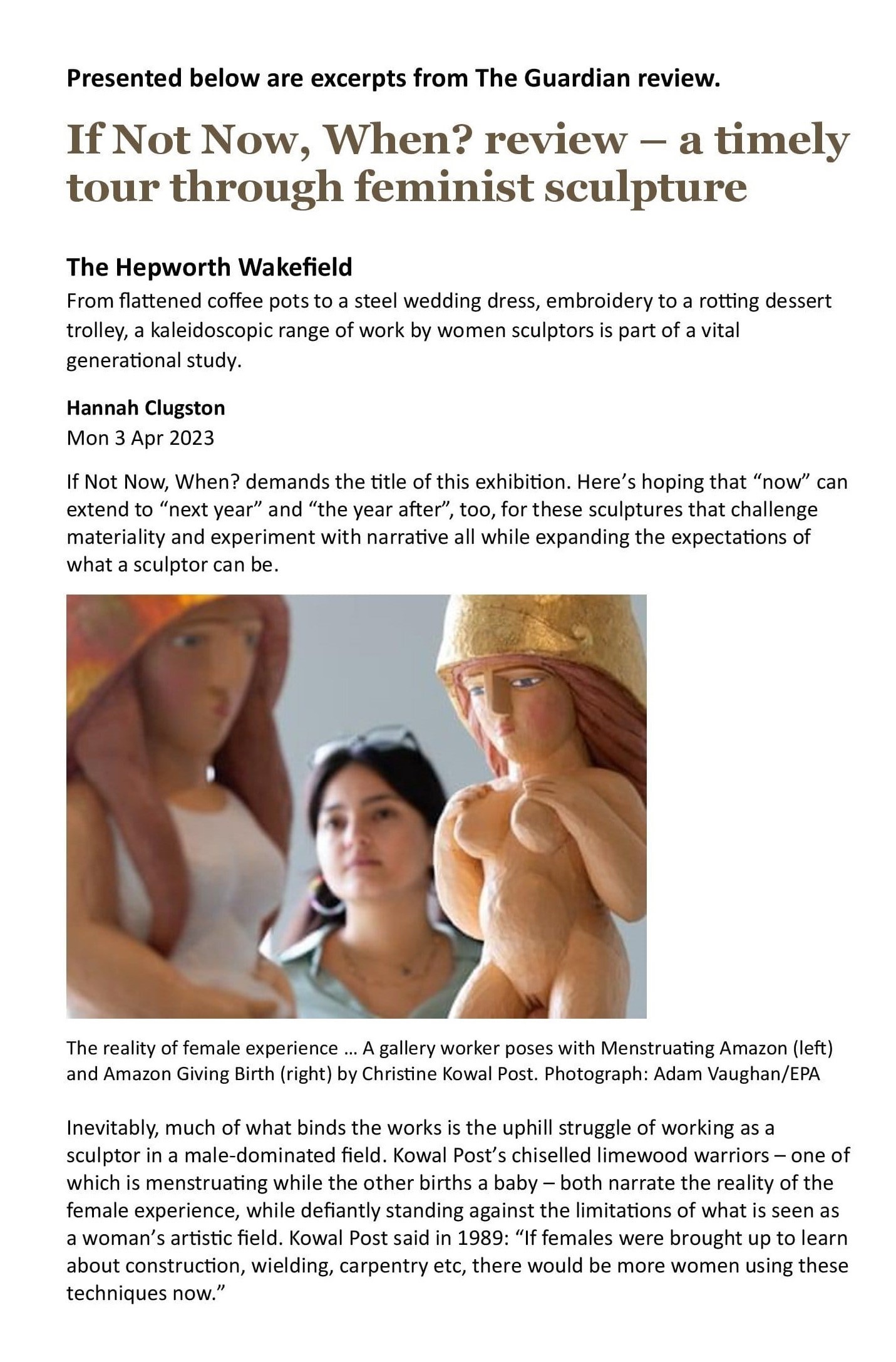 The Guardian Review extracts 2