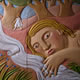 Wrexham Maelor Hospital NHS Trust 'The Seven Wonders of Wales' (Panel 2), 2006 Oil on Sweet Chestnut 1.5 x 2 m