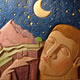 Wrexham Maelor Hospital NHS Trust 'The Seven Wonders of Wales' (Panel 1), 2006 Oil on Sweet Chestnut 1.5 x 2 m