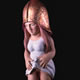 'Menstruating Amazon' 2002 Oil colour on limewood. Height 1.77 m