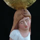 Detail of 'Caryatid' 2003 Oil and Gold leaf on Limewood. Height 2.13 m