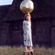 'Caryatid' 2003 Oil and Gold leaf on Limewood. Height 2.13m