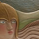 'Amazons on the Downs 2010 Oil colour on Sweet Chestnut Height 60cm x 2m