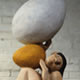 'Eggs' 1989 Oil on Limewood. Height 244 cm