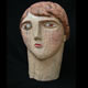 'Girl' 2006 Oil colour on Ash  Height 43 cm
