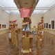 ‘Amazons’ installation 2006 – 2022 Oil on limewood, metal leaf (photo Jonanthan Cooper)