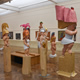 ‘Amazons’ installation 2006 - 2022 Oil on limewood, metal leaf (photo Jonathan Cooper)